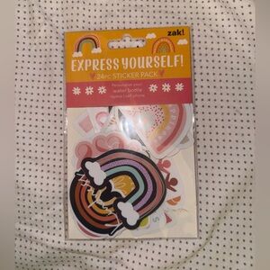 Rainbow Water Bottle / Laptop / Phone Sticker 24 Piece Pack - Multicolor